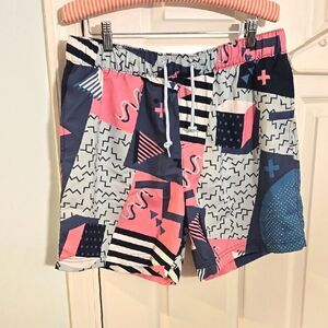 Original Penguin Pink and Blue swimm Shorts Vibrant Design